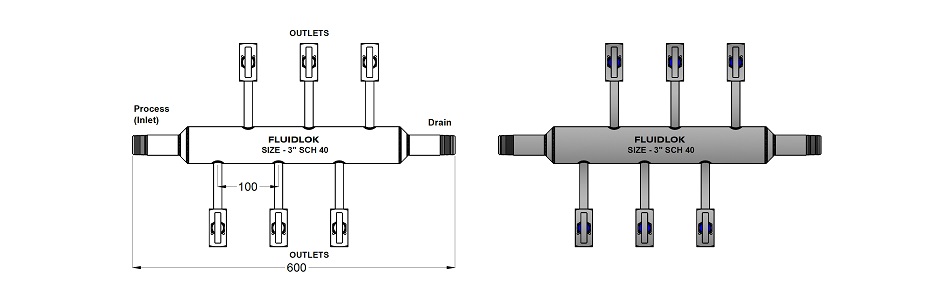 Air Header - 6 Way detail